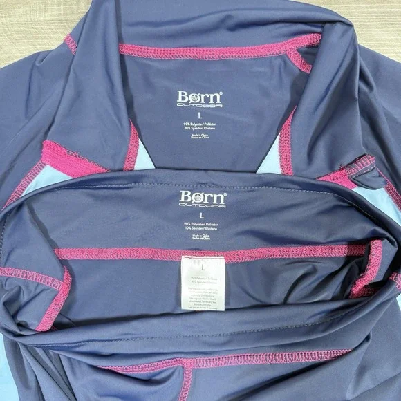 BORN Outdoor 2 PC‎ Base Layer Set Leggings & 1/4 Zip Shirt Ski Womens LARGE NEW - Picture 5 of 9